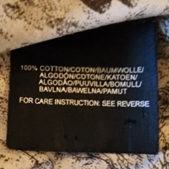 JNY Brown Long Sleeve Shirt Size Petite Large Cotton Floral Old Money Minimalist - Picture 6 of 6